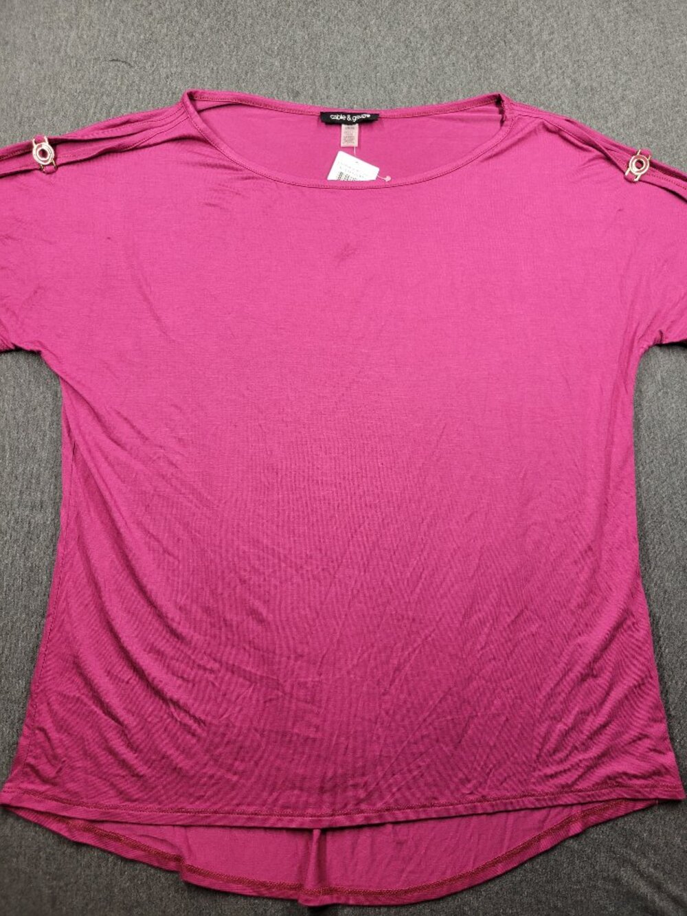 Women's  top, cable and gauge, size large, boysenberry, new with tags